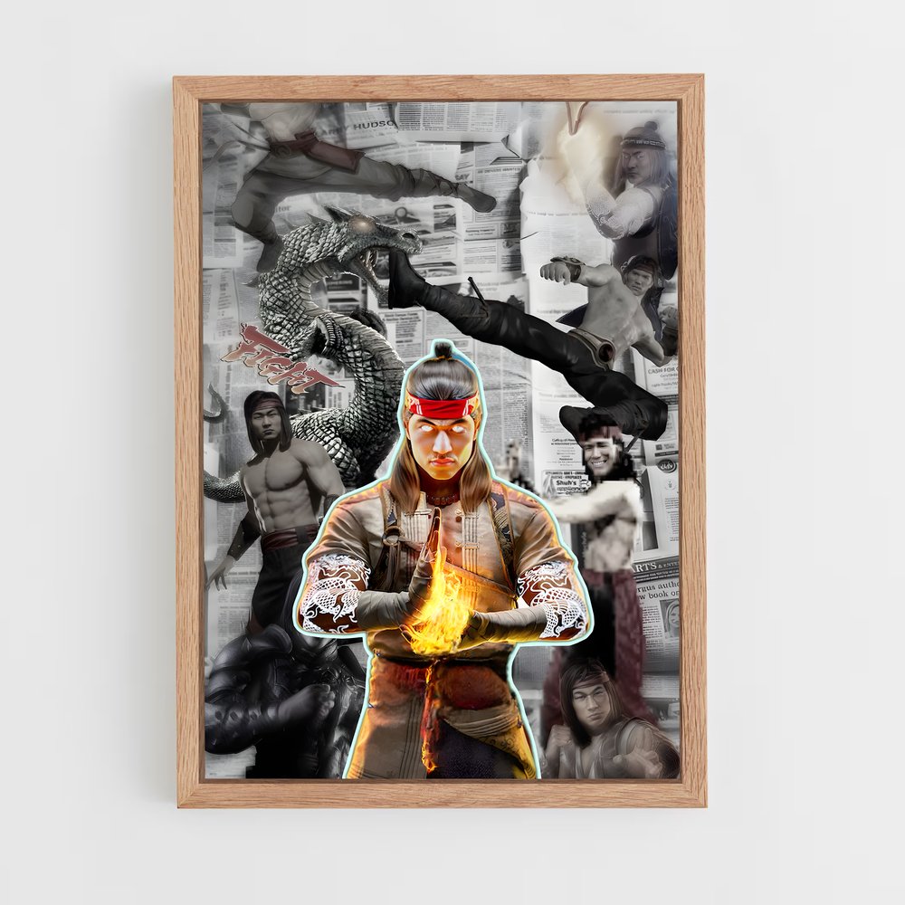 Poster Firestarter Liu Kang – affiche Mortal kombat (vue 4)